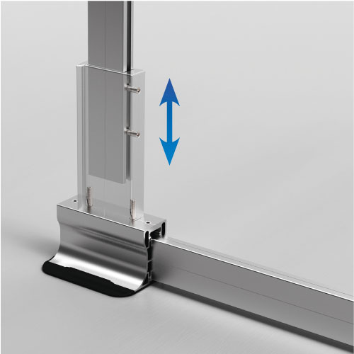 garde-corps de sécurité en aluminium Barrial autoporté premium fourreau d'assemblage avec hauteur réglable