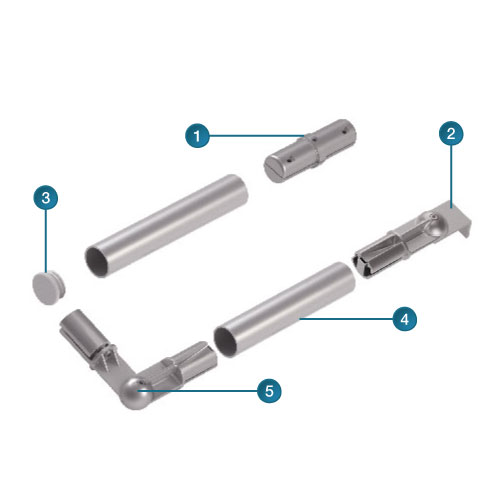 garde-corps de sécurité en aluminium Barrial autoporté premium accessoires en aluminium moulé