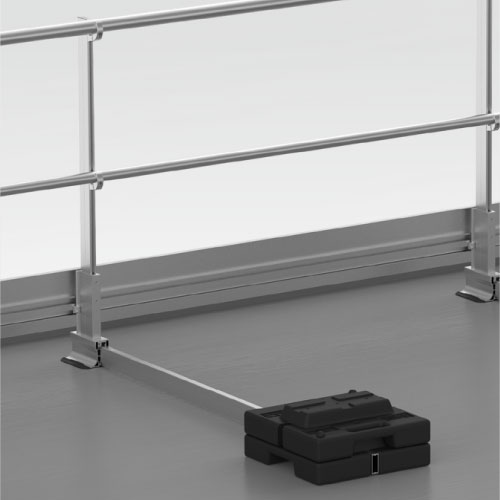 garde-corps de sécurité en aluminium Barrial autoporté premium avec plinthe pour conformité aux normes