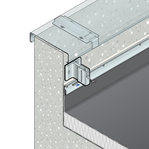 garde-corps de sécurité en aluminium Barrial rabattable sabot Ar fixation à l'anglaise