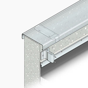 garde-corps de sécurité en aluminium Barrial sabot à l'anglaise fixation intérieur acrotère ou façade