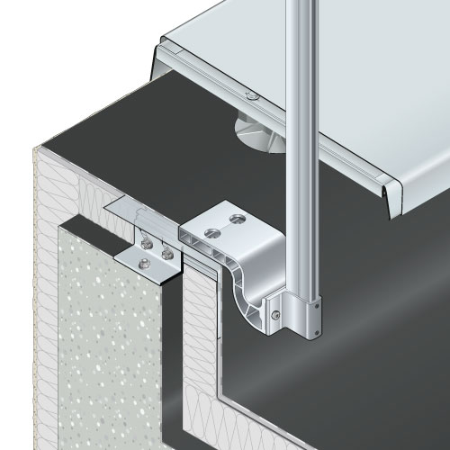 garde-corps de sécurité en aluminium Barrial sabot A5r rabattable solution simple et économique