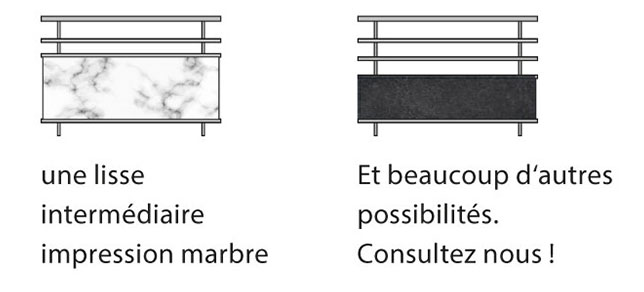 garde-corps aluminium Panorama air, barreaudage finition dans les angles