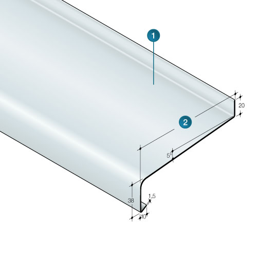 appuis de fenêtre aluminium et bavettes laqué ou anodisé pour le